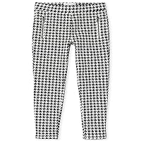 The Children's Place Girls' Houndstooth Zip Ponte Knit Pull on Jeggings
