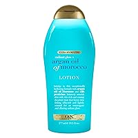 Radiant Glow + Argan Oil of Morocco Extra Hydrating Body Lotion for Dry Skin, Nourishing Creamy Body & Hand Cream for Silky Soft Skin, Paraben-Free, Sulfated-Surfactants Free, 19.5 fl oz