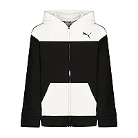 PUMA Boys' Torn Fleece Zip Up Hoodie