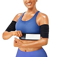 Wonderience Sauna Arm Trimmers for Women One Pair Sweat Arm Trainer Adjustable Arm Slimmers Wraps for Workout