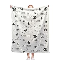 Custom Dog Blanket with Name Personalized Blankets for Dog, Personalized Blankets for Dog, Gift for Dogs, Pets, Kids, Family, Friends 80 x 60 Inch for Adults