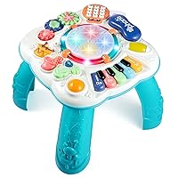 Baby & Toddler Toys, Baby Activity Center 6 to 12-18 Month Old, Learning Musical Table Toys for 1 2 3 Year Old Boys Girls Gifts