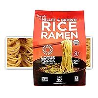 Lotus Foods Organic Gluten-Free Millet & Brown Rice Ramen Noodles, Nutty Flavor, 10 Oz, 6 Count