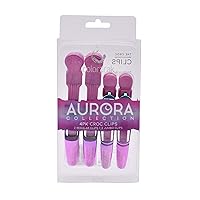 Colortrak The Aurora Collection Croc Clips, 2 Jumbo Size, 2 Standard Size, Ergonomic Comfort Grips, Double-Hinge Design, Matches Other The Aurora Collection Products, Gradient Metallic Finish
