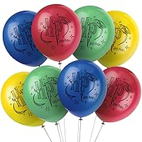 Unique Harry Potter Assorted Colors Latex Balloons (Pack of 8) - 12