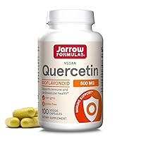 Quercetin 500 mg, Dietary Supplement, Antioxidant Support for Cardiovascular and Immune Health, 100 Veggie Capsules, 100 Day Supply