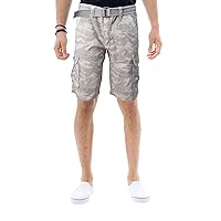 X RAY Men's Raw X Belted Cargo Shorts Relaxed Fit Casual Tactical Knee Length