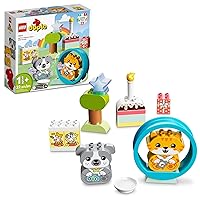 DUPLO My First Puppy & Kitten with Sounds 10977 Pet Animal Toys for Toddlers 1 .5-3 Years Old, Early Development Set with Large Bricks