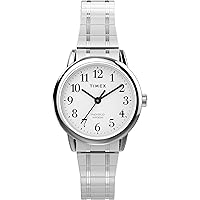 Timex Women's Easy Reader 25mm Watch - Silver-Tone Expansion Band White Dial Silver-Tone Case