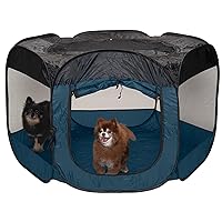 Furhaven Pop Up Playpen Pet Tent Playground - Sailor Blue, Extra Large
