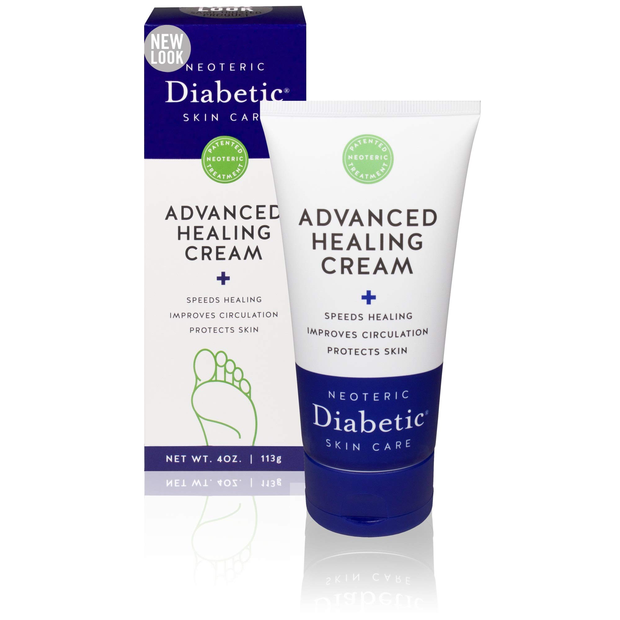 Neoteric Diabetic - Advanced Healing Cream, Speeds Healing and Improves Circulation| Patented Treatment| Non-Greasy, 4-Ounce
