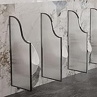 Urinal screen toilet partition Wall-mounted Matel Frame Urinal Privacy Screen,Urinal Partition Protection Screen Divider Partition (Color : Silver, Style : Partition*1)