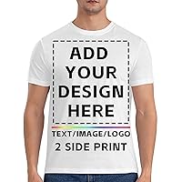 T Shirts Personalized Shirts Design Your Own T Shirt for Men Woman Custom Image Text Logo Cotton T-Shirt Gifts