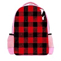 Travel Backpacks for Women,Mens Backpack,Classic Red Plaid,Backpack