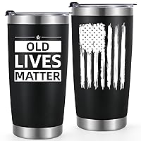GINGPROUS Birthday Gifts for Men, Old Lives Still Matter Tumbler, Fathers Day Retirement Gifts for Men Dad Grandpa Old People Senior Citizens, 50th 60th 70th 80th 90th Birthday Gifts for Men, 20oz