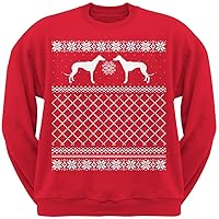 Greyhound Red Adult Ugly Christmas Sweater Crew Neck Sweatshirt