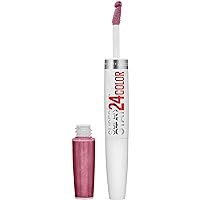 Super Stay 24, 2-Step Liquid Lipstick Makeup, Long Lasting Highly Pigmented Color with Moisturizing Balm, Frozen Rose, Mauve Pink, 1 Count