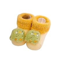 Kid Shoes Girl Autumn and Winter Comfortable Baby Toddler Shoes Cute Cartoon Dinosaur Toddler 9 High Tops