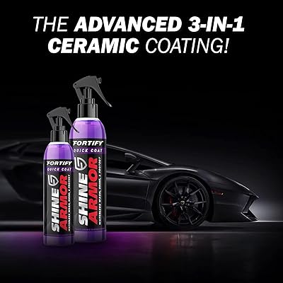 Ceramic Coating Fortify Quick Coat Car Wax Polish Spray Waterless Wash &  Wax Hydrophobic Top Coat Polish & Polymer Paint Sealant Detail Protection 