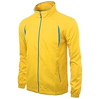 Men's 2-tone Vivid Color sporty design Full zip up outdoor Jacket