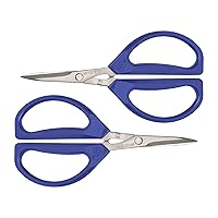 Joyce Chen Original Unlimited Kitchen Scissors All Purpose Dishwasher Safe Kitchen Shears With Comfortable Handles, Blue, 2 Pack