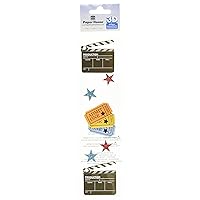 Paper House Productions STEM-0001E 3D Cardstock Stickers, Movie Night, 2-Inch (3-Pack)