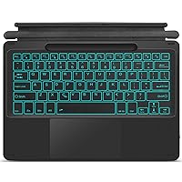 Type Cover for Microsoft Surface Pro 9/Pro 8/Pro X/Pro 10 13 Inch, Portable Bluetooth 5.1 Wireless 7-Color Backlit Surface Pro 10/9/8/X Keyboard with Touchpad/Pencil Holder/Rechargeable Battery