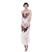 Aris A. Enchanting Roses with Hand-beading Silk Velvet Dress