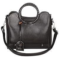 Angel Moon Women's Handbag, PU Leather, Shoulder Bag, 2-Way, Retro, Small
