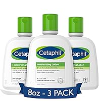 Cetaphil Body Moisturizer, Hydrating Moisturizing Lotion for All Skin Types, Mother's Day Gifts, Suitable for Sensitive Skin, NEW 8 oz Pack of 3, Fragrance Free, Hypoallergenic, Non-Comedogenic