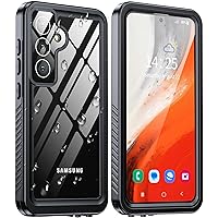 for Samsung Galaxy S24 Case, IP68 Waterproof with [Built-in Screen/Camera Protector] [14FT Military Shockproof] Full Body Heavy Duty Protective Sealed Case for Galaxy S24 5G, Black