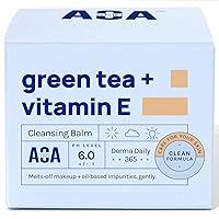 AOA STUDIO Skin Green Tea & Vitamin E Cleansing Balm, Melting Balm to Oil for Makeup Remover, Double Cleansing, Face Wash Cleanser All Skin Type 3.38 Fl Oz, 100 ml