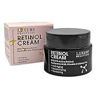 Inc Retinol Cream 3% Active Retinol Hyaluronic Acid Vitamin E Green Tea Anti-Aging Moisturizing Renewing Skincare Collagen Vitamin C Dark Spots Repair Skin 50g 1.69fl. oz