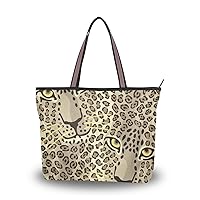 Wild Leopards Shoulder Bag Top Handle Tote Handbag