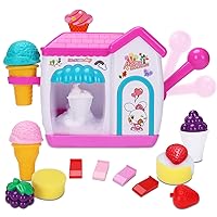 AugToy Bath Toys for Toddlers 2-4 Years, Ice Cream Foam Maker Bath Toys for Kids Ages 4-8, Bubble Pretend Cake Play Set Water Bathtub Toys Age 3 4 5 Year Old Girls Boys Birthday Gifts Easter