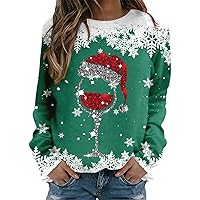 Women Ugly Christmas Long Sleeve Funny Xmas Christmas Sweatshirts Crew Neck Casual Pullovers Top Baseball T Shirts