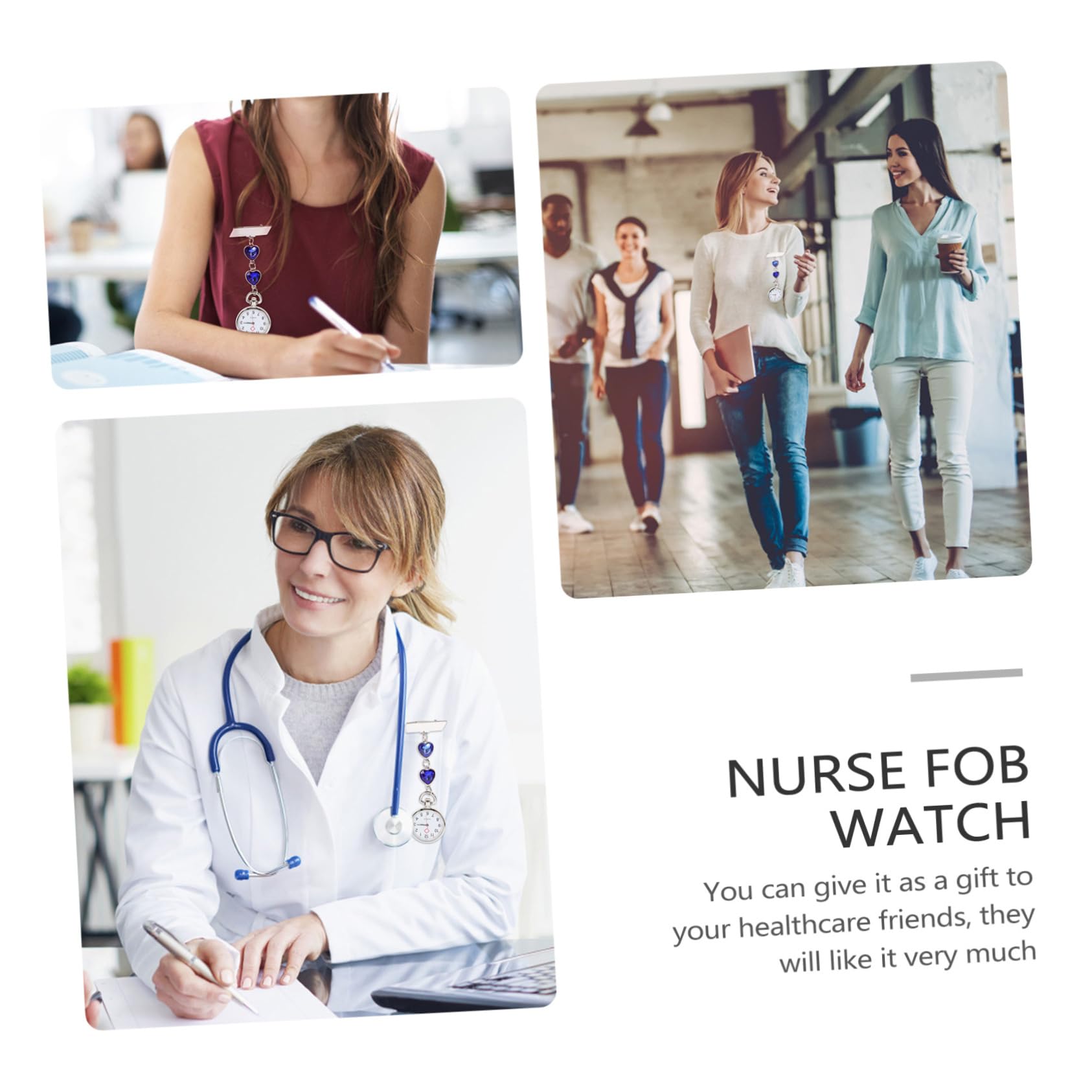 BESTOYARD Nurse Watch Women Clip Alloy Clip Watch Nurse Lapel Watch Fob Watch Nurses Hanging Watch Doctor Fashion