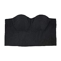 GUESS Womens Lace Crop Top Blouse, Black, X-Large