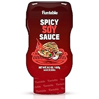 SPICY SOY SAUCE (Spicy, 14.1oz, Pack of 1) - Korean Authentic Hot and Spicy Soy Sauce, Ideal for Dipping, Marinating, & Seasoning Korean for Meats, & Grilled Dishes.