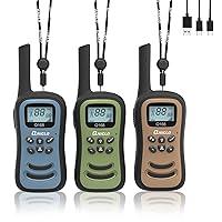 Qniglo Walkie Talkies for Adults/Kids, Rechargeable Walkie Talkies Long Range with 22 FRS Channels, VOX 2 Way Radios with LED Flashlight for Hiking Camping Trip Adventure(3 Pack)