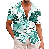 Mens Hawaiian Shirts Funny Short Sleeve Summer Tshirts Relaxed Fit Baggy Button Down Unisex Graphic Classic Clubwear