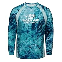 Mossy Oak Men's Fishing Shirts Long Sleeve with UPF 40+ Sun Protection