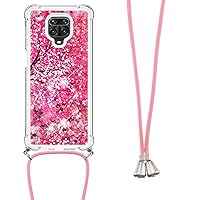 IVY Fashion Quicksand with Reinforced Corner and Drop Protection and Liquid Flow Design for Xiaomi Redmi Note 9 Pro/Redmi Note 9 Pro Max/Redmi Note 9s Case - Plum Blossom