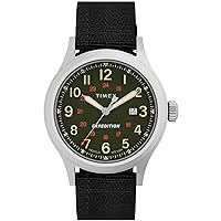 Timex Men's Expedition North Sierra 40mm Watch - Black Strap Green Dial Silver-Tone Case