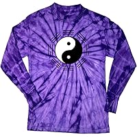 Yoga Tee Yin Yang Trigrams Long Sleeve Tie Dye Shirt