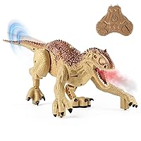 Remote Control Dinosaur Toy for Boys Kids 3-5 6-12 - Jurassic T-Rex RC Robot with Light & Roaring Sound, Educational Birthday Gift for Boys & Girls