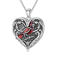 SOULMEET Heart Shaped Epoxy Resin Butterfly/Peacock/Hummingbird/Lotus/Rose Locket Necklace That Holds Pictures Photo Sterling Silver Personalized Locket Gift