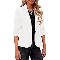 LookbookStore Blazers for Women Suit Jackets Dressy 3/4 Sleeve Blazer Business Casual Outfits for Work