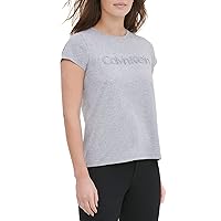 Calvin Klein womens Short Sleeve Crew Neck Logo T-Shirt