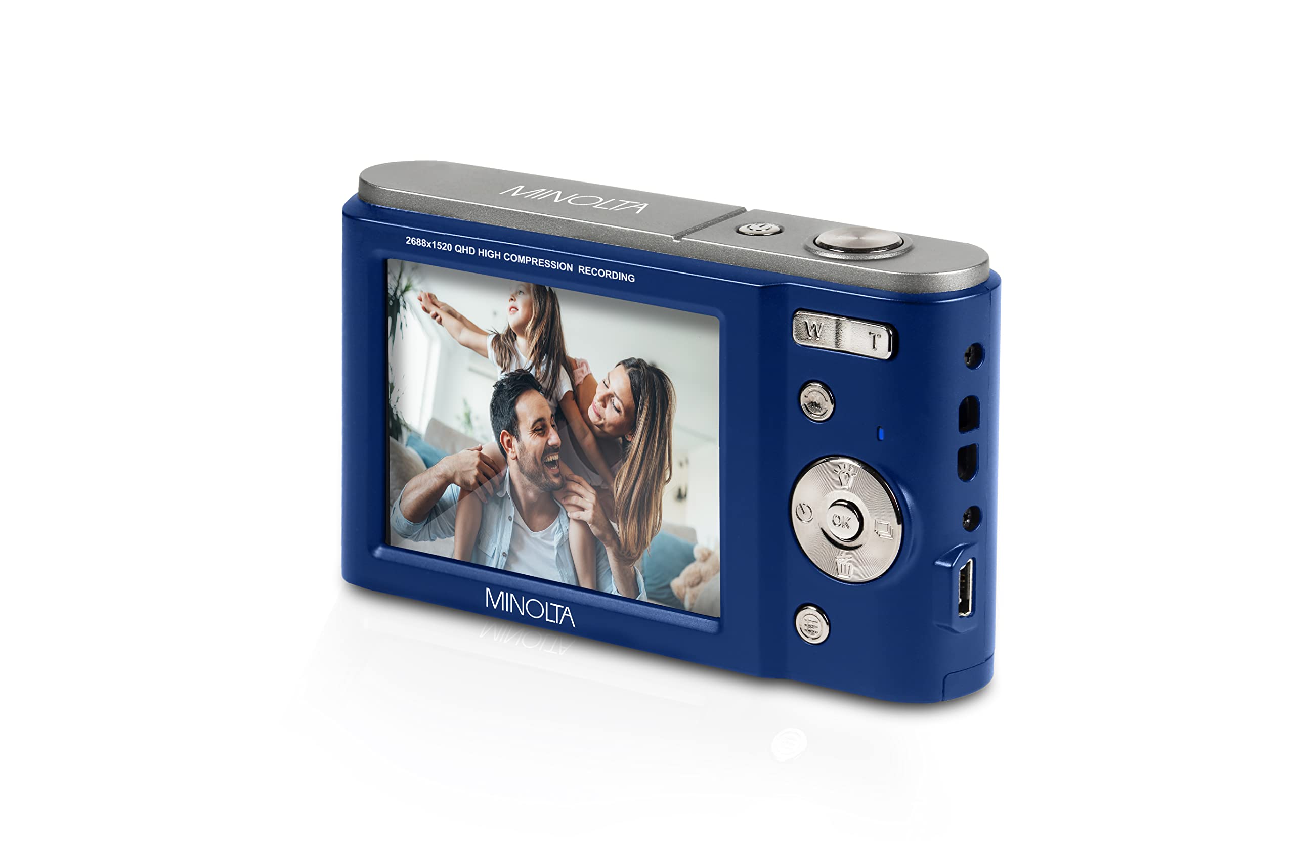 Minolta MND20 44 MP / 2.7K Ultra HD Digital Camera (Blue)